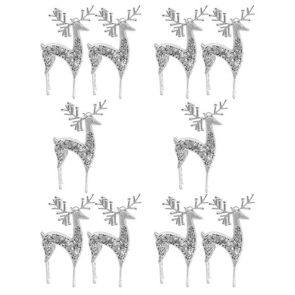 Homoyoyo Plastic Christmas Reindeer Pendant Ornaments for Xmas Tree Decoration and Holiday Party Supplies
