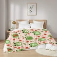 thumbnail image 4 of Frog Strawberry Blanket Gifts for Frog Strawberry Lover 40 x 50 Inch for Kid,Frog Strawberry Fannel Fleece Throw Blanket Super Soft Throws Blanket for Bed Couch Sofa, 4 of 6