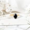 thumbnail image 4 of Lab Grown Black Diamond Solitaire Ring with Surprise Diamond for Women - 7X9 mm, 14K Yellow Gold, US 10.00, 4 of 9