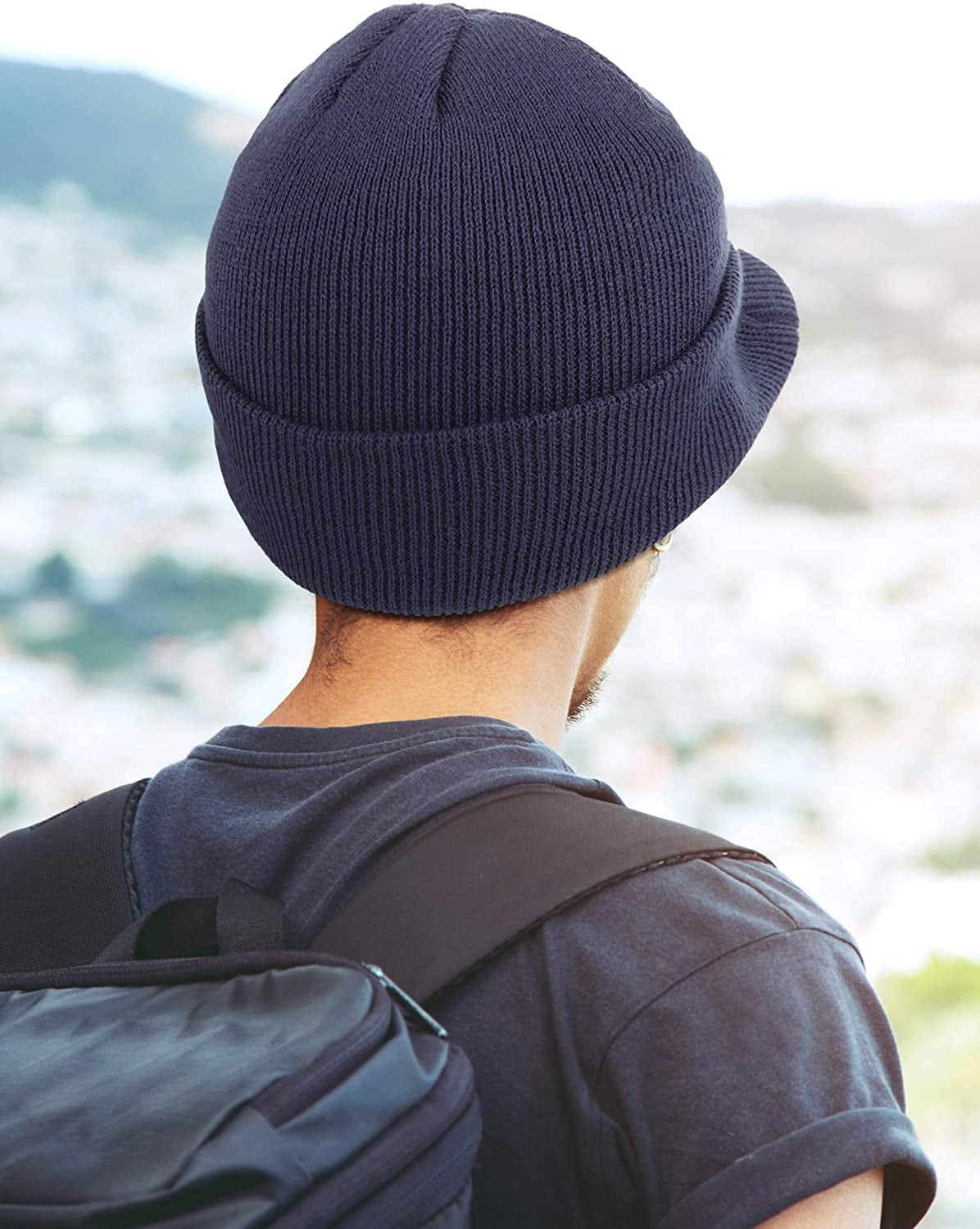 福袋 オンライン Brim with Cap Knit Men's Winter Viworld Beanie Warm Hat 帽子