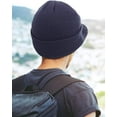 thumbnail image 7 of Viworld Winter Men's Knit Cap with Brim Beanie Hat Warm Thick Hat for Outdoor (Dark Blue), 7 of 7