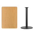 thumbnail image 2 of Flash Furniture Plateau de Table Rectangulaire en Stratifié Naturel 30 par 42 Pouces avec Base de Table Ronde de 24 Pouces de Hauteur, 2 of 2
