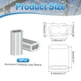 thumbnail image 2 of 50Pcs 1/32" Aluminum Crimping Loop Sleeve for Wire Rope and Cable, Double Holes, 2 of 6