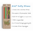 thumbnail image 2 of Pajitas de silicona Softy Straws, tamaño delgado, sin BPA, para 590 ml, 2 of 6