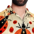 thumbnail image 5 of Seven Starred Ladybird Men's Short Sleeve Shirts, Casual, Printed, Button Down Short, Summer Beach Shirts, Unisex, 5 of 6