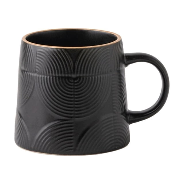 Embossed Conical Coffee Mugs Set of 1, With A Capacity of 14.54 oz and Two Colors of Ceramic Coffee Mugs for Families