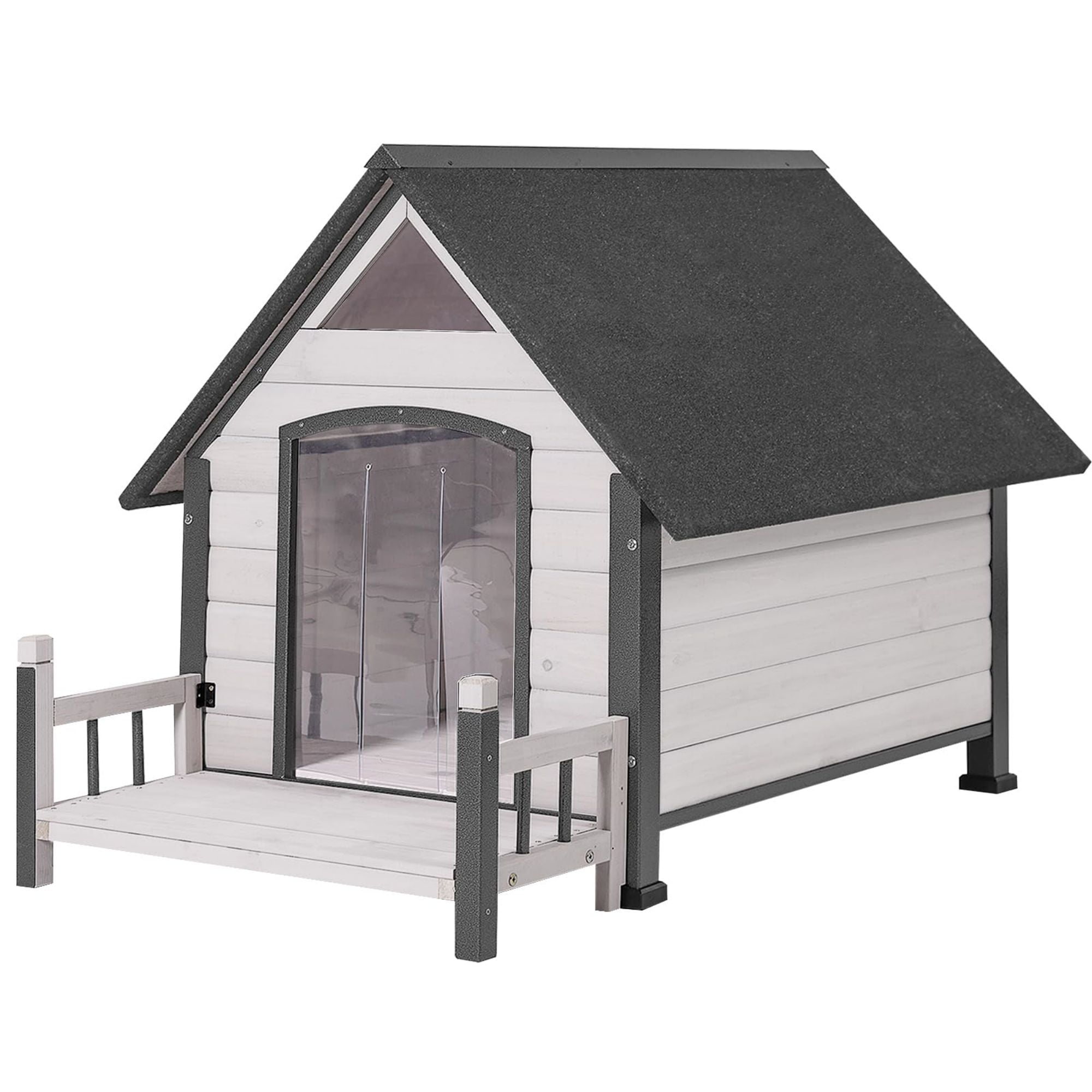 Outdoor Dog House, Puppy Shelter with Chewproof Design for