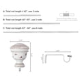 thumbnail image 6 of Mainstays 3/4" White Faux Wood Urn Single Curtain Rod Set, 25-84", 6 of 8