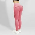 thumbnail image 4 of vigerkar Workout Cargo Leggings with Pockets for Women Hidden Scrunch Lifting Leggings Gym Yoga Pants Pink, S, 4 of 9