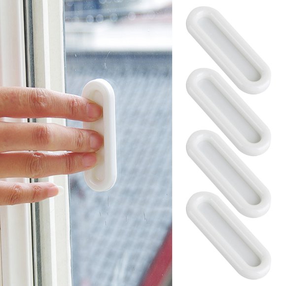 10Pcs Self Stick Cabinet Handles, Vacemry Cabinet Door Handles, Self-Adhesive Instant Helper Pulls for Kitchen Drawers Windows Cabinets, No Drill No Glue Installation on Glass Tile Wood Surfaces,