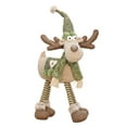 thumbnail image 2 of Reindeer Christmas Decor, Plush Xmas Deer with Scarf & Antlers, Handmade Swedish Style Santa Elk Figurine for Home Table Shelf Christmas Decorations(21.7in), 2 of 6
