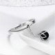 thumbnail image 3 of Black Freshwater Cultured Pearl Sterling Silver 925 Statement Open Rings for Women Girls Adjustable, 3 of 4