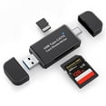thumbnail image 2 of Langgg Card Reader Memory Adapter USB Splitter Computer Supplies High Efficiency Long-lasting Craftsmanship Household 2 in 1 USB 2.0, 2 of 9