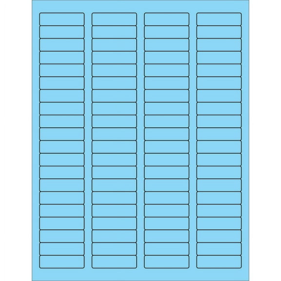 Box Partners Rectangle Laser Labels 1 3/4" x 1/2" Pastel Blue 8000/Case LL170BE