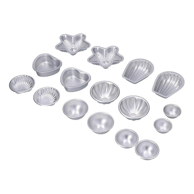 Aluminum Alloy Bath Salt Ball Mold Cute Sphere Heart Petal Shaped Cake Baking Mold Set#17