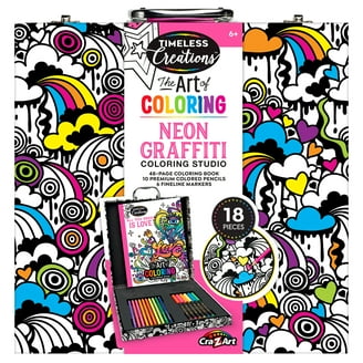 Cra-Z-Art Coloring Studio Case, 37-Piece Art Kit for Travel