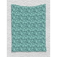thumbnail image 1 of Shells Tapestry, Marine Concept Elements Stylized Design of Seashells and Ladder Horns Ocean, Wall Hanging for Bedroom Living Room Dorm Decor, 60W X 80L Inches, Turquoise and Teal, by Ambesonne, 1 of 2