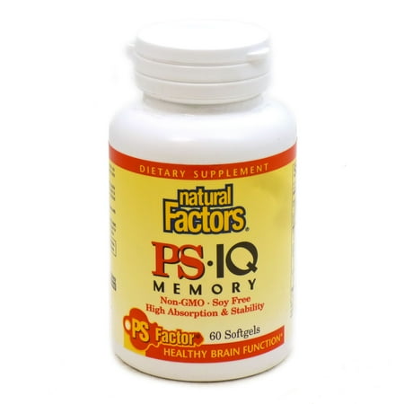 Natural Factors PS-IQ Memory 25mg, Supports Healthy Brain Function, 60 Softgels