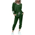thumbnail image 6 of Edvintorg Travel Outfits for Women Long Sleeve Fashion Creweck Casual Pullover Tops and Drawstring Pants Matching Sets Women Clothing, 6 of 7