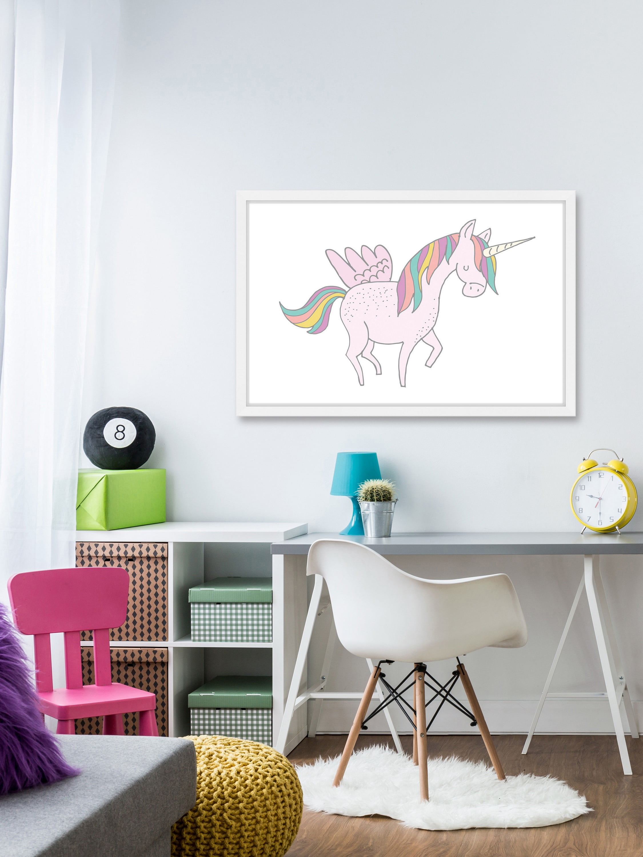 "Winged Unicorn" Framed Painting Print