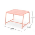 thumbnail image 2 of GDF Studio Crowningshield Outdoor Iron Side Table, Matte Coral, 2 of 6