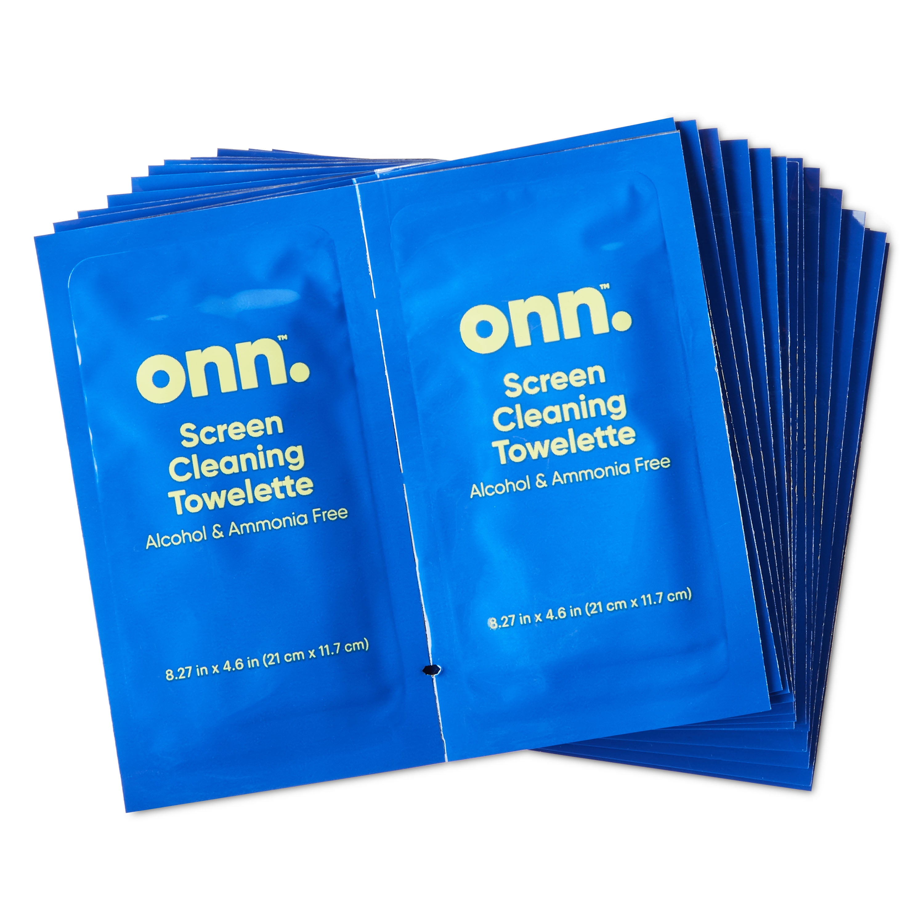 onn. Screen Cleaning Towelettes, Pack of 30