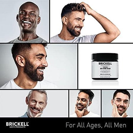 Brickell Mens Products Resurfacing Anti-Aging Face cream For Men, Natural and Organic Face Moisturizer, Vitamin c cream For Wrinkles, 2 Ounce, Unscented