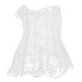 thumbnail image 2 of Plus Size Gothic Corset, Women's Fashion Sealing Waist Hollow out Stomach Tightening and Body Shaping Clothing New Corset Tops for Women Style B-22 White L, 2 of 5