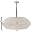 thumbnail image 2 of 7 Light Large Drum Chandelier-Polished Chrome Finish-Natural Shade Color Hinkley Lighting 40385Pcm, 2 of 5