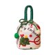 thumbnail image 2 of Bolsas de regalo navideñas para niños | Bolsas de dulces de terciopelo con cordón en forma de manzana | Recuerdos y almacenamiento decorativo para fiestas | Tema festivo rojo y verde, 2 of 6