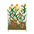 thumbnail image 2 of Giyblacko Winter Protection Cover Colorful Metal 3-Panel Bees And Flower Garden Screen Colorful Metal 3-Pane, 2 of 2