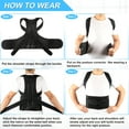 thumbnail image 5 of Corrector de postura para hombres y mujeres – Soporte de espalda para soporte lumbar y vertical – Corrector de espalda transpirable para mejorar la postura y aliviar el dolor de cuello, espalda y homb, 5 of 5