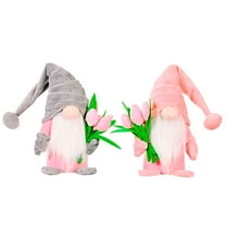 Nmdmisc 2Pc 15" Spring Flowers Gnomes Decorations for Home,Mothers Day Decoration for Mom Girlfriend Wife Grandmother,for Women,Christmas Valentines Birthday Gifts from Daughter Son Husband