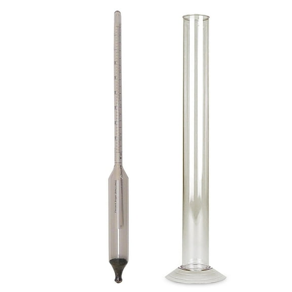 14" Acrylic Test Jar & Triple Scale Hydrometer Package for Home Beer Brewing or Wine Making