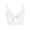 White, variant on Women's Bikini Top Fashion Hollow Out Solid Color with Removable Bra Pads No Underwire for Mix and Match Beach Wear,Black,L
