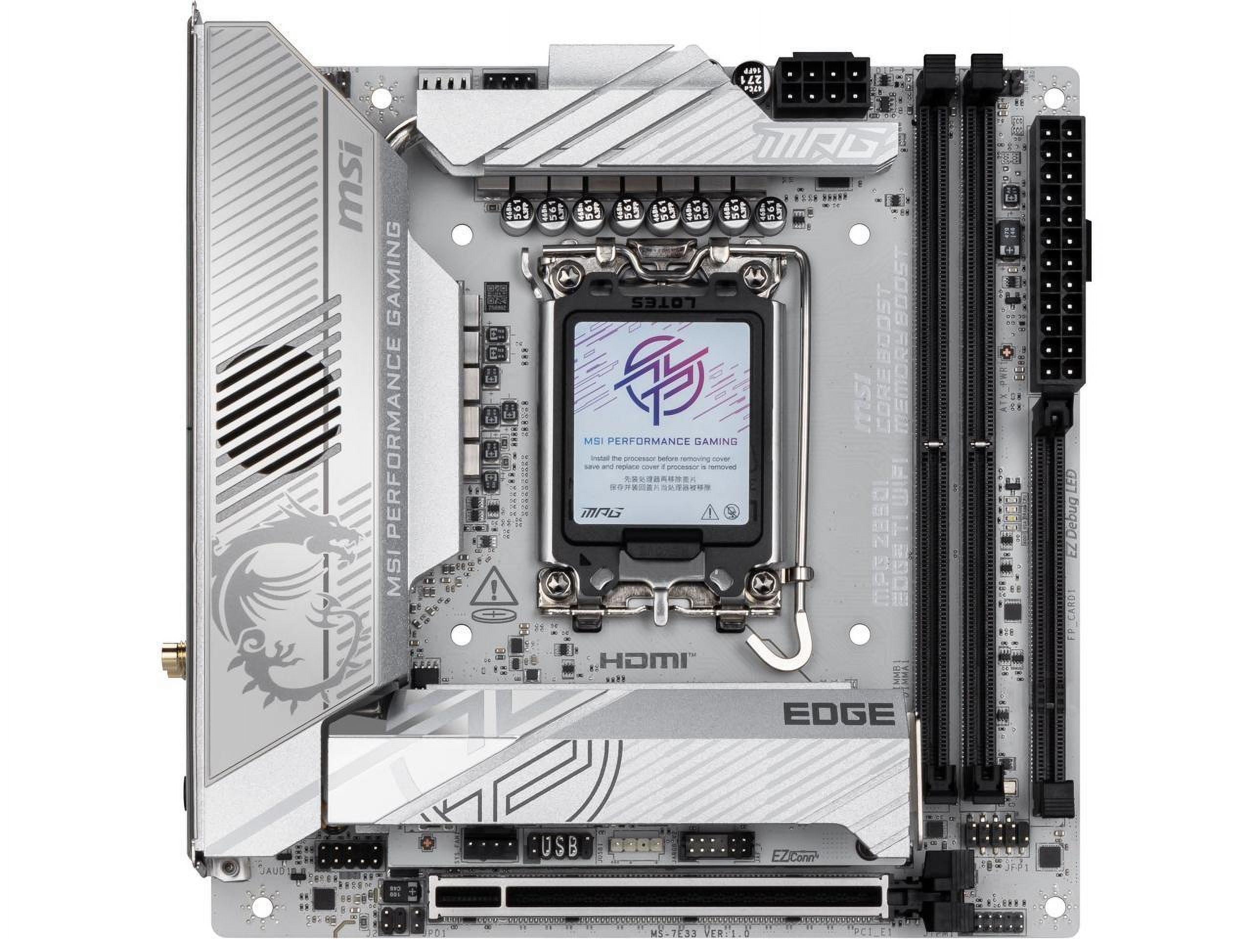 MSI MPG Z890I EDGE TI WIFI LGA 1851 Intel Z890 SATA 6Gb/s Mini ITX Motherboard