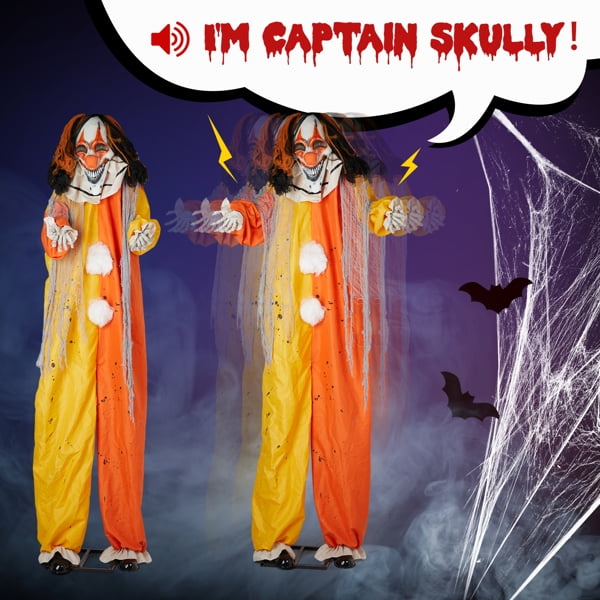 8.2FT Halloween Standing Decoration, Sensor-Activated , Weather-Resistant Synthetic Fiber & Iron for Yard/Garden