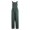 thumbnail image 1 of ITFABS Women Sleeveless Overalls, Solid Color U-shaped Collar Loose Style One-piece, 1 of 8