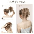 thumbnail image 3 of Chouchou pour Cheveux Chignon de Mariée Volumineux Ondulé Mélange Blond, 3 of 5