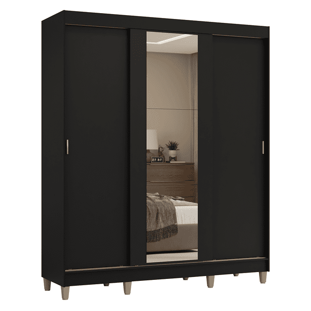 Ropero Closet Madesa Reno 3 Puertas 1 Espejo Con Pies NN