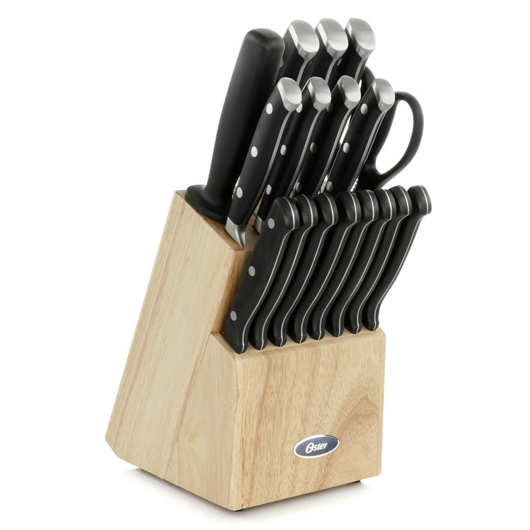 Oster Ginley 18 Piece Stainless Steel Cutlery Set in Black with