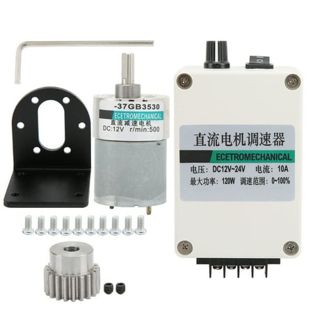 

Reduction Motor with Bracket Governor Gear Adjustable Speed CW/CCW DC12V XD‑37GB3530500rpm/min