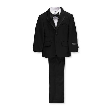 

Kids World Little Boys Toddler 5-Piece Tuxedo (Sizes 2T - 4T) - black 3t (Toddler)
