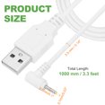 thumbnail image 2 of 2 Pcs Connecteur d'Alimentation en Forme de L USB A Type 2.5 x 0.7mm, Blanc, 2 of 7