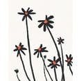thumbnail image 2 of Green, Jacob 26x32 Black Ornate Wood Framed with Double Matting Museum Art Print Titled - Young Coneflowers II, 2 of 4
