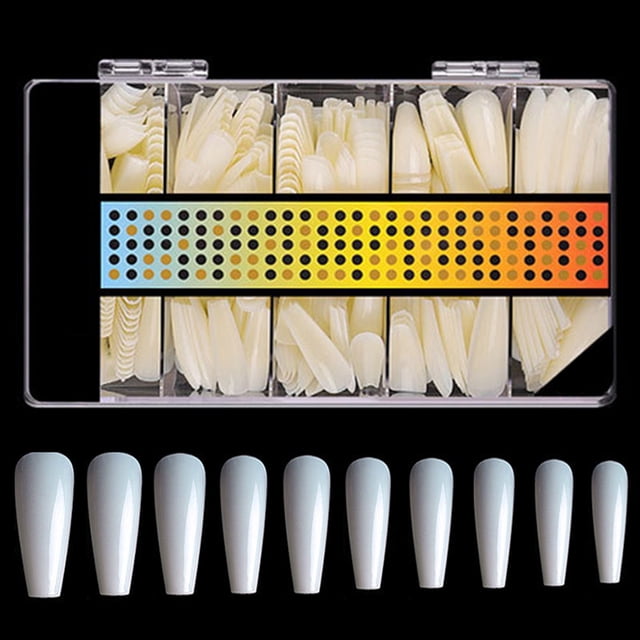 500PCS False Nail Tip DIY Reusable Gel Nail Mold Nail Extension Mold for Girls