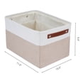 thumbnail image 4 of REGALWOVEN Storage Cube  for Shelves Closet, 3 Pcs Fabric Storage Bin with Handles, Collapsible Storage Basket for Organizing Clothes Khaki 15*11*9.4in, 4 of 6