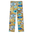 thumbnail image 4 of Greek Mati Mataki - Matiasma Evil Eye Pattern Winter Female Pants Flannel High Waist Women Pants Lady Warm Straight Leg Plush Trousers, 4 of 7