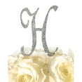 thumbnail image 2 of Unik Occasions Sparkling Collection Monogram Cake Topper, Silver, 2 of 7