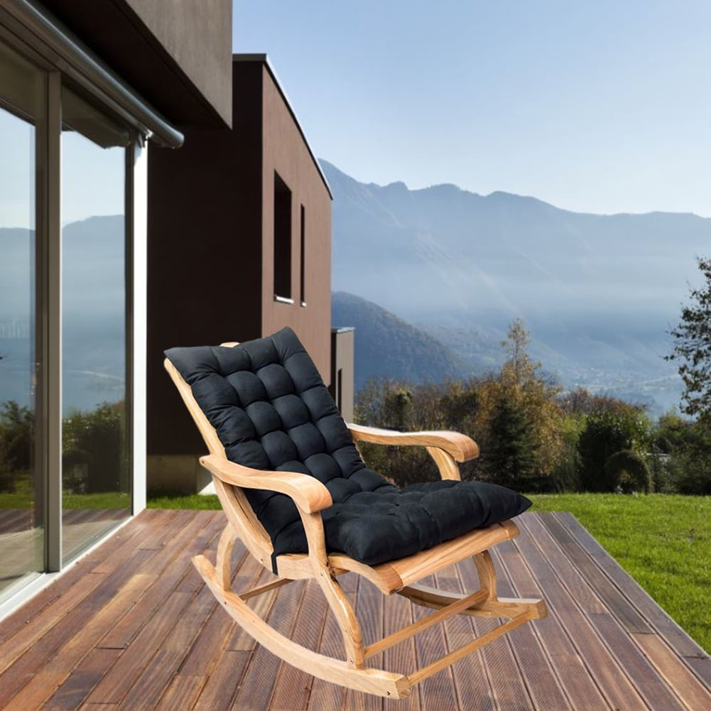 Suede Sun Lounger Chair Cushions Polyester Fiber Rocking Chair Cushion Garden Recliner Padded Cushion with Ties Walmart